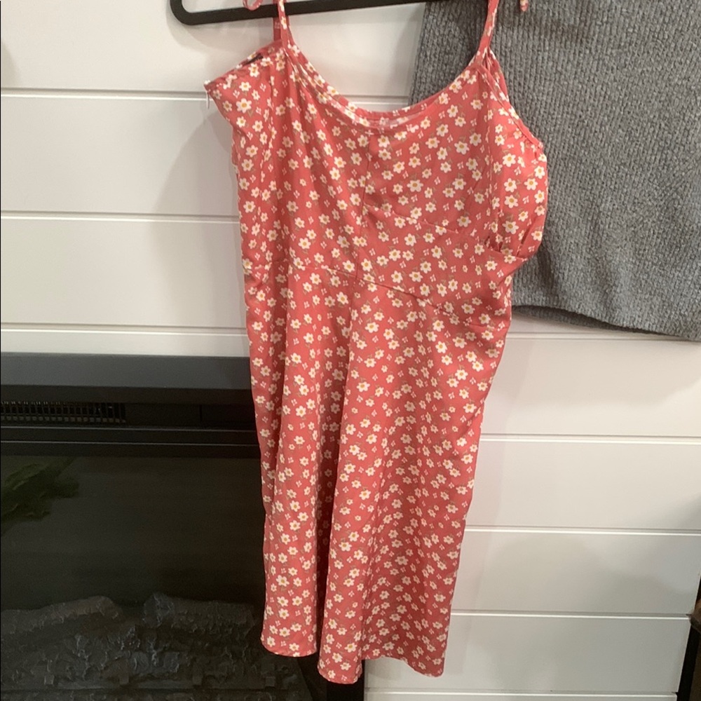Floral Pink Slip Dress